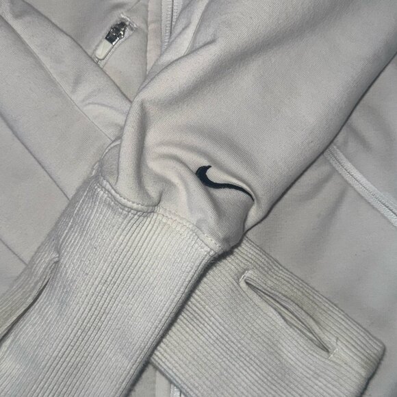 Nike Women’s Dri-Fit Full Zip Hoodie – White | Rare Vintage Sports Jacket - Picture 2 of 4